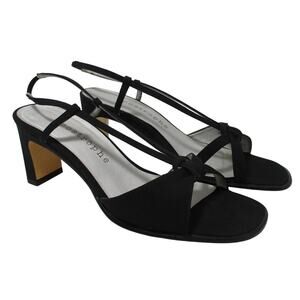 Apostrophe Women's Black High Heel Sandals Size 6.5M